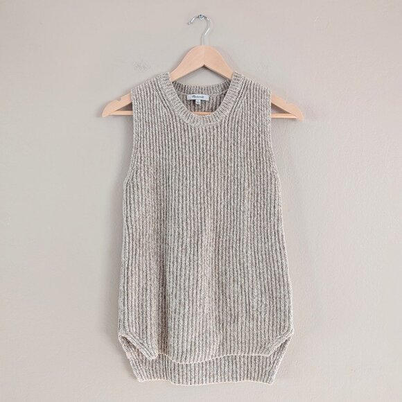 Madewell Sweaters - Madewell Sleeveless Sweater Oatmeal Chunky Preppy Modern Minimalist Womens S‎